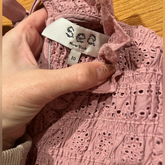 Sea New York Backless Eyelet maxi dress with in Dusty Rose size 10 - Picture 4 of 7